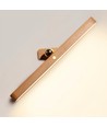 3W Wiederaufladbare Wandleuchte - IP20, Holz, 360° drehbar, inkl. Leuchtmittel