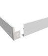 Hoher Rahmen für 60x60 LED-Panel - Schnelle Montage, Kunststoff-Ecken, ohne sichtbare Schrauben, weißer Rand