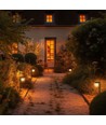 1W Solara Brilo Solar LED Lampe, 3-in-1 - 3.7V, 100lm, CCT, Tischleuchte, Wandleuchte und Erdspieß, IP44, schwarz