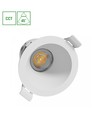 7W Ø9cm Fiale Core Einbauspot - CCT, weiß, 45 Grad, Ausschnitt: Ø7,5 cm, Maße: Ø9 cm