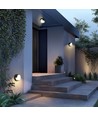10W Außenwandleuchte, CCT - 3 Lichtfarben, asymmetrisches Licht, IP65, schwarz