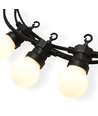 5m LED-Lichterkette mit 10 Leuchtmitteln - Warmweiß, IP44, 230V, 0,5W Lampen