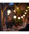 5m LED-Lichterkette mit 10 Leuchtmitteln - Warmweiß, IP44, 230V, 0,5W Lampen