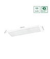 120x30 hintergrundbeleuchtetes LED-Panel, 40W - Weißer Rahmen