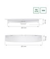 18W Ø22cm Algine 2-in-1 Einbaupanel - 122lm/W, 4000K, rund