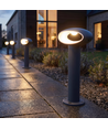 LED Pollerleuchte 30 cm 9W IP54 Dunkelgrau - 230V, 4000K, inkl. Leuchtmittel