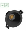 7W Fiale Core CCT Einbauspot - Ø9cm, Schwarz, 3-in-1 CCT, Ausschnitt: Ø7,5 cm, 45 Grad Beam