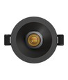 7W Fiale Core CCT Einbauspot - Ø9cm, Schwarz, 3-in-1 CCT, Ausschnitt: Ø7,5 cm, 45 Grad Beam