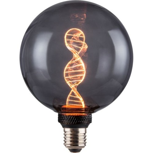 E27 3,5W dimmbare LED Vintage DNA Globe G125 - 1800K, Rauchglas, 60lm