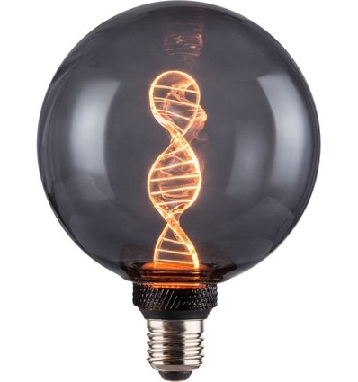 E27 3,5W dimmbare LED Vintage DNA Globe G125 - 1800K, Rauchglas, 60lm