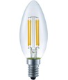 E14 4W dimmbare LED-Kerzenlampe - C35, Filament, 350lm, 2200K, Klarglas