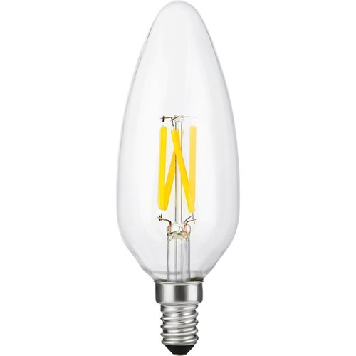 E14 4W dimmbare LED-Filament-Kerzenlampe - C45, 2200K, 320lm, Klarglas