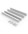 Aufbaurahmen für 60x60 LED-Panel - 62mm hoch, schraubenloses Schnellmontage-Set, weißer Rand