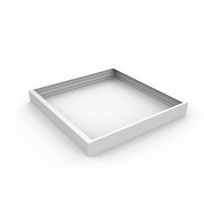 Aufbaurahmen für 60x60 LED-Panel - 62mm hoch, schraubenloses Schnellmontage-Set, weißer Rand