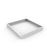 Aufbaurahmen für 60x60 LED-Panel - 62mm hoch, schraubenloses Schnellmontage-Set, weißer Rand