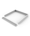 Aufbaurahmen für 60x60 LED-Panel - 62mm hoch, schraubenloses Schnellmontage-Set, weißer Rand