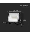 20W V-Tac Slimline LED-Fluter - Samsung LED-Chip, schwarzes Gehäuse, IP65 Außenbereich