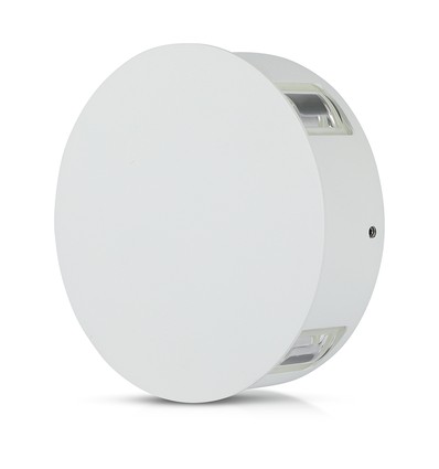 V-Tac 4W LED Wandleuchte - IP65, Weiß, Rund, 4-Wege-Licht, 4000K, inkl. Leuchtmittel