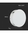 V-Tac 4W LED Wandleuchte - IP65, Weiß, Rund, 4-Wege-Licht, 4000K, inkl. Leuchtmittel