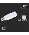 E27 7,5W LED-Leuchtmittel - T37, 6500K, Kaltweiß, Kunststoff