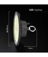 150W V-Tac LED High Bay Hallenstrahler, 155lm/W - IP65, 6500K, 5 Jahre Garantie
