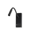 3W LED Bettlampe mit USB-Ladefunktion - USB-A & USB-C, CREE Chip, schwarz, inkl. Leuchtmittel