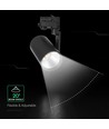 V-Tac 20W 3-Phasen LED Schienenstrahler - 3000K, Schwarz, CREE Chip, 6 Jahre Garantie