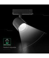 V-Tac 30W 3-Phasen LED Schienenstrahler - CREE Chip, Schwarz, 6400K, 6 Jahre Garantie