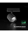 V-Tac 30W 3-Phasen LED Schienenstrahler - CREE Chip, Schwarz, 6400K, 6 Jahre Garantie