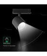 36W 3-Phasen LED Schienenstrahler - CREE Chip, Schwarz, 6400K, 6 Jahre Garantie