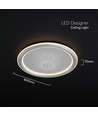 V-Tac 50W LED Deckenleuchte dimmbar - CCT 3-in-1, Grau, inkl. Fernbedienung