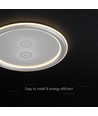 V-Tac 50W LED Deckenleuchte dimmbar - CCT 3-in-1, Grau, inkl. Fernbedienung
