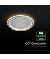 V-Tac 50W LED Deckenleuchte dimmbar - CCT 3-in-1, Grau, inkl. Fernbedienung