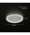 50W LED Deckenleuchte - CCT, dimmbar, Grau, inkl. Fernbedienung