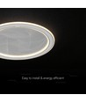 50W LED Deckenleuchte - CCT, dimmbar, Grau, inkl. Fernbedienung