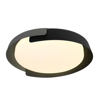 48W LED Deckenleuchte mit Fernbedienung - 3-in-1 CCT, dimmbar, Ø50cm, schwarz/grau
