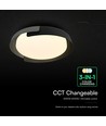 48W LED Deckenleuchte mit Fernbedienung - 3-in-1 CCT, dimmbar, Ø50cm, schwarz/grau