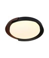 48W LED Deckenleuchte mit Fernbedienung - Ø50cm, dimmbar, 3-in-1 CCT, Schwarz & Holzoptik