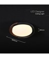 48W LED Deckenleuchte mit Fernbedienung - Ø50cm, dimmbar, 3-in-1 CCT, Schwarz & Holzoptik