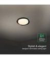 48W LED Deckenleuchte mit Fernbedienung - Ø50cm, dimmbar, 3-in-1 CCT, Schwarz & Holzoptik