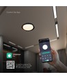 48W LED Deckenleuchte mit Fernbedienung - Ø50cm, dimmbar, 3-in-1 CCT, Schwarz & Holzoptik