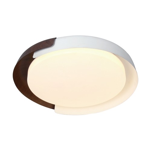 48W LED Deckenleuchte mit Fernbedienung - Ø50cm, 3-in-1 CCT, dimmbar, Weiß mit Holzoptik