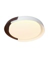 48W LED Deckenleuchte mit Fernbedienung - Ø50cm, 3-in-1 CCT, dimmbar, Weiß mit Holzoptik