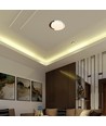 48W LED Deckenleuchte mit Fernbedienung - Ø50cm, 3-in-1 CCT, dimmbar, Weiß mit Holzoptik