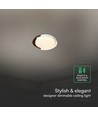 48W LED Deckenleuchte mit Fernbedienung - Ø50cm, 3-in-1 CCT, dimmbar, Weiß mit Holzoptik