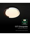 48W LED Deckenleuchte mit Fernbedienung - Ø50cm, 3-in-1 CCT, dimmbar, Weiß mit Holzoptik