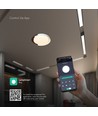 48W LED Deckenleuchte mit Fernbedienung - Ø50cm, 3-in-1 CCT, dimmbar, Weiß mit Holzoptik