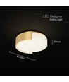 45cm 48W LED Design Deckenleuchte - 3-in-1 CCT, dimmbar, Gold, inkl. Fernbedienung