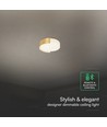 45cm 48W LED Design Deckenleuchte - 3-in-1 CCT, dimmbar, Gold, inkl. Fernbedienung