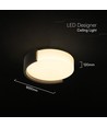 V-Tac 63W LED Deckenleuchte, 3-in-1 mit Fernbedienung - Ø55cm, dimmbar, schwarz, Designerlampe